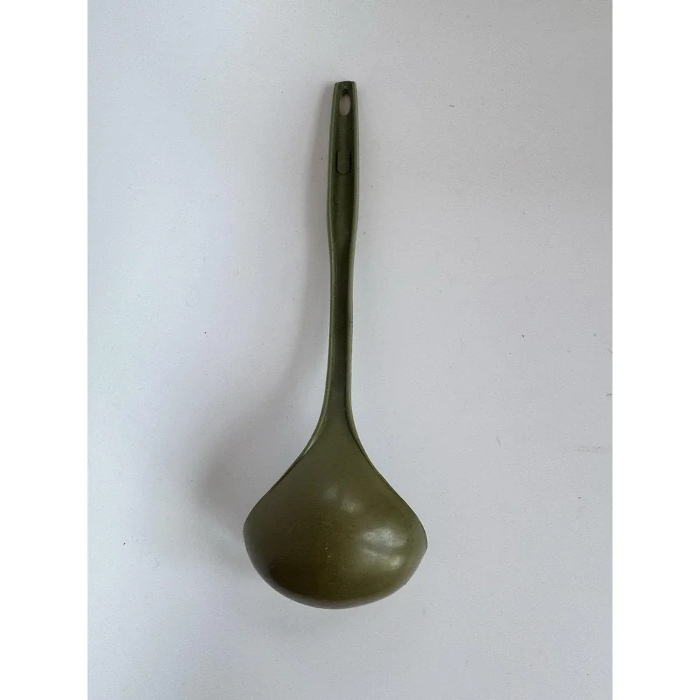 Vintage 70s Foley Soup Ladle Avocado Green Kitchen Nylon Serving Utensil Rare